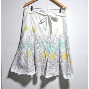 JH Collectibles Flowy Floral Midi Skirt Size 14